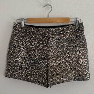 IKKS Metallic Brocade Mermaid Scale Shorts Size 6 / 29” Party/Night Out Glam
